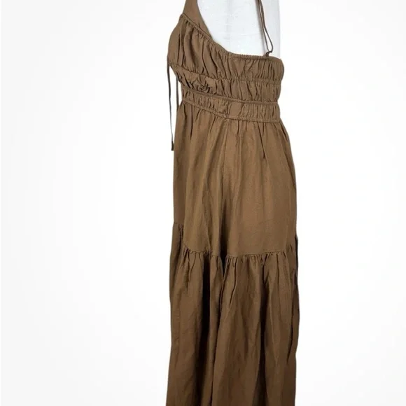 Alter'd StateDress  Womens Large Mocha‎ Sleeveless Tiered Cami Maxi Beach Boho - Picture 7 of 10